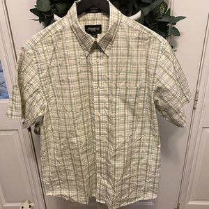 Mens Eddie Bauer Plaid Button Down Shirt SS L